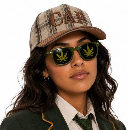 CAP Snapback Hat - Plaid and Tan